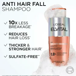 L'Oréal Paris Hårpleje>Elvital Growth Booster Shampoo Against Hair Loss 200 Ml No Color
