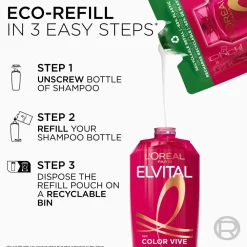 L'Oréal Paris Hår|Hår>Elvital Color Vive Shampoo For Colored Hair Refill 250 Ml