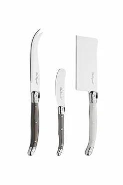 Lou Laguiole Husholdningsartikler>Ostebestik Tradition 3 dele Pepper / Pearl / Taupe