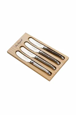 Lou Laguiole Husholdningsartikler>Smørknive Tradition 4-pak Pepper / Pearl / Taupe
