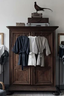 Lovely Linen Kimono Lovely i vasket hør Natural beige Discount