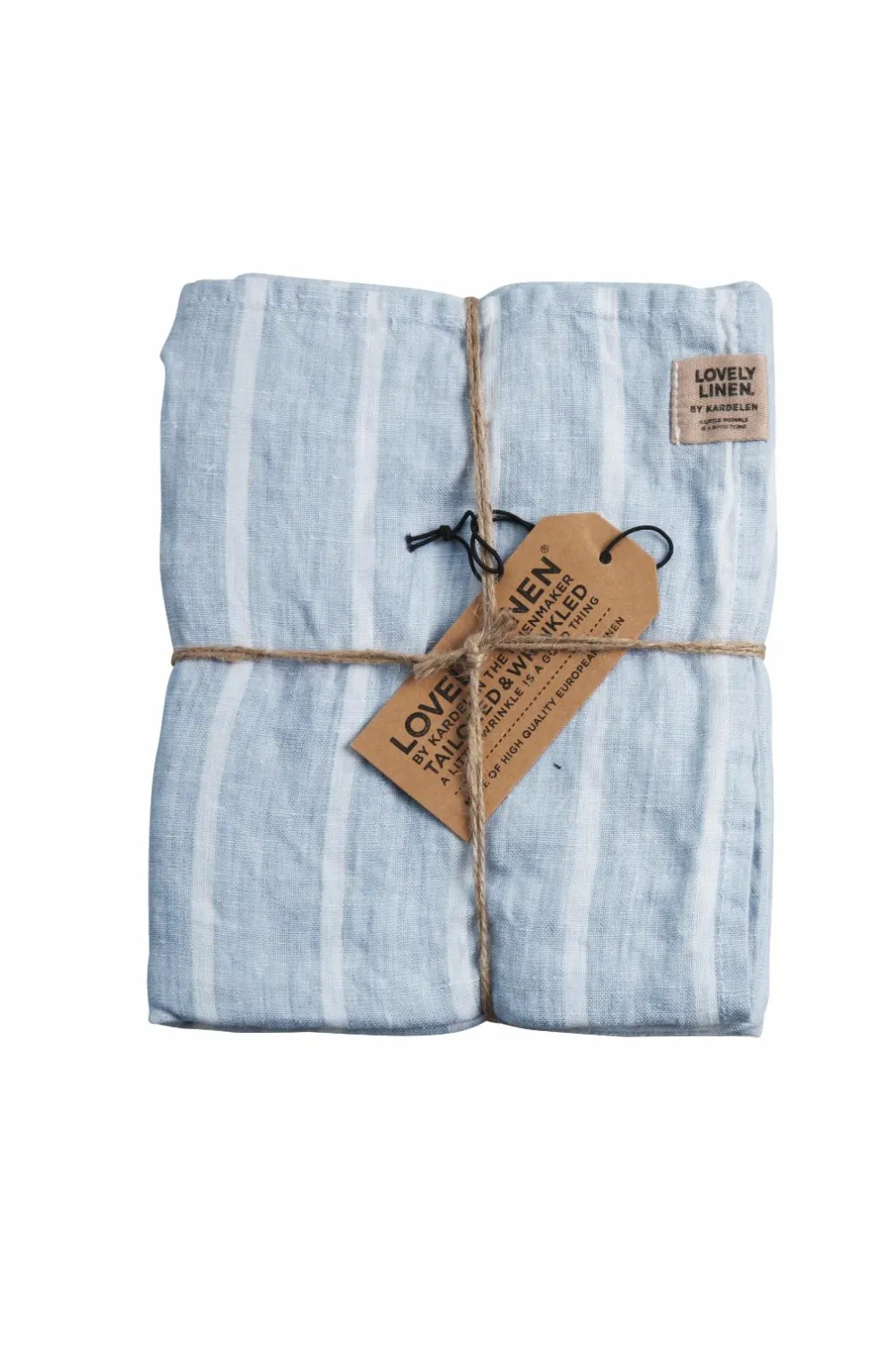 Lovely Linen Køkkentekstiler>Viskestykke Misty i vasket hør Stripe sky