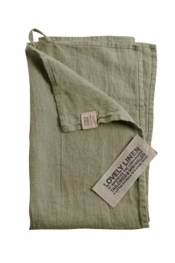 Lovely Linen Køkkentekstiler>Viskestykke Lovely i vasket hør Avocado
