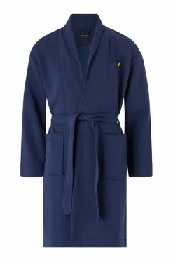 Lyle & Scott Nattøj & Homewear>Badekåbe Matthew Fleece Dressing Gown Peacoat