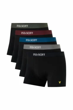 Lyle & Scott Boksershorts Henrick Trunk 5-pak Black multi waistbands Online