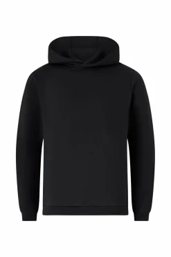 Lyle & Scott Hættetrøje Logo Brushback Pullover Z865 jet black Discount