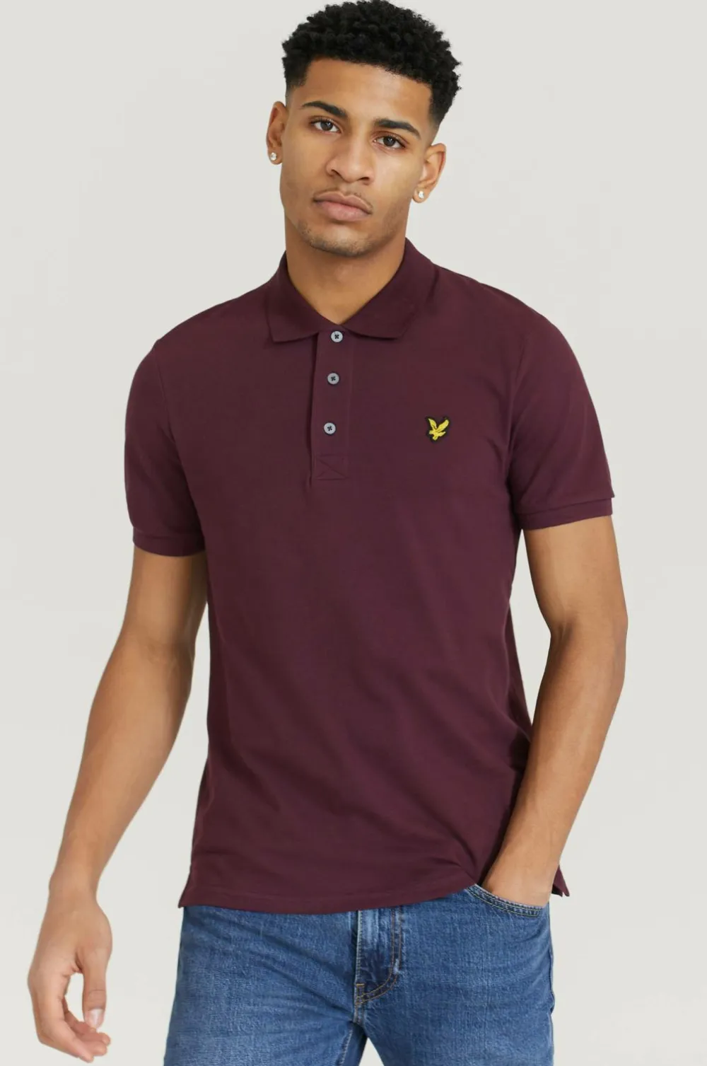 Lyle & Scott Poloshirt Plain Polo Shirt Burgundy Online