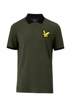 Lyle & Scott Poloshirts>Poloshirt Block Marl Polo Shirt Olive Marl/Jet Black