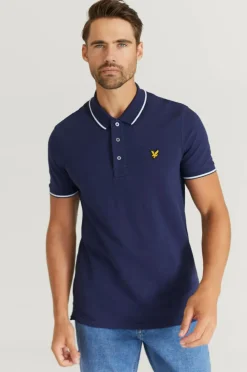 Lyle & Scott Poloshirts>Poloshirt Tipped Polo Shirt Navy/white