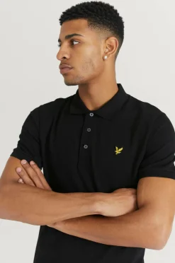 Lyle & Scott Poloshirts>Poloshirt Plain Polo Shirt Jet black
