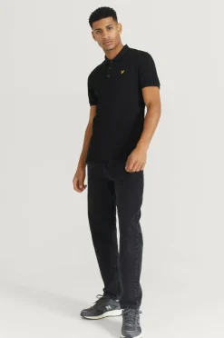 Lyle & Scott Poloshirts>Poloshirt Plain Polo Shirt Jet black