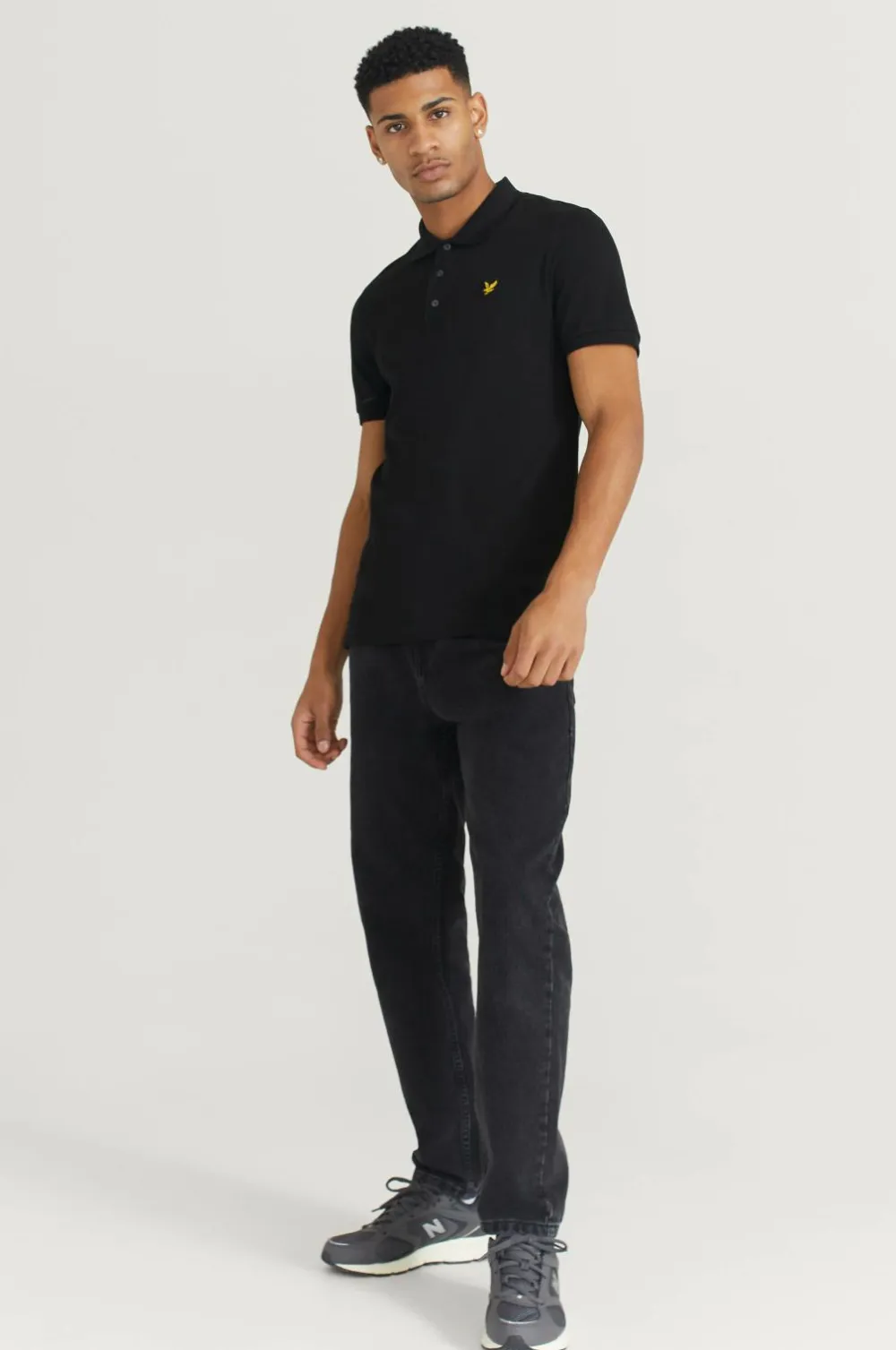 Lyle & Scott Poloshirts>Poloshirt Plain Polo Shirt Jet black
