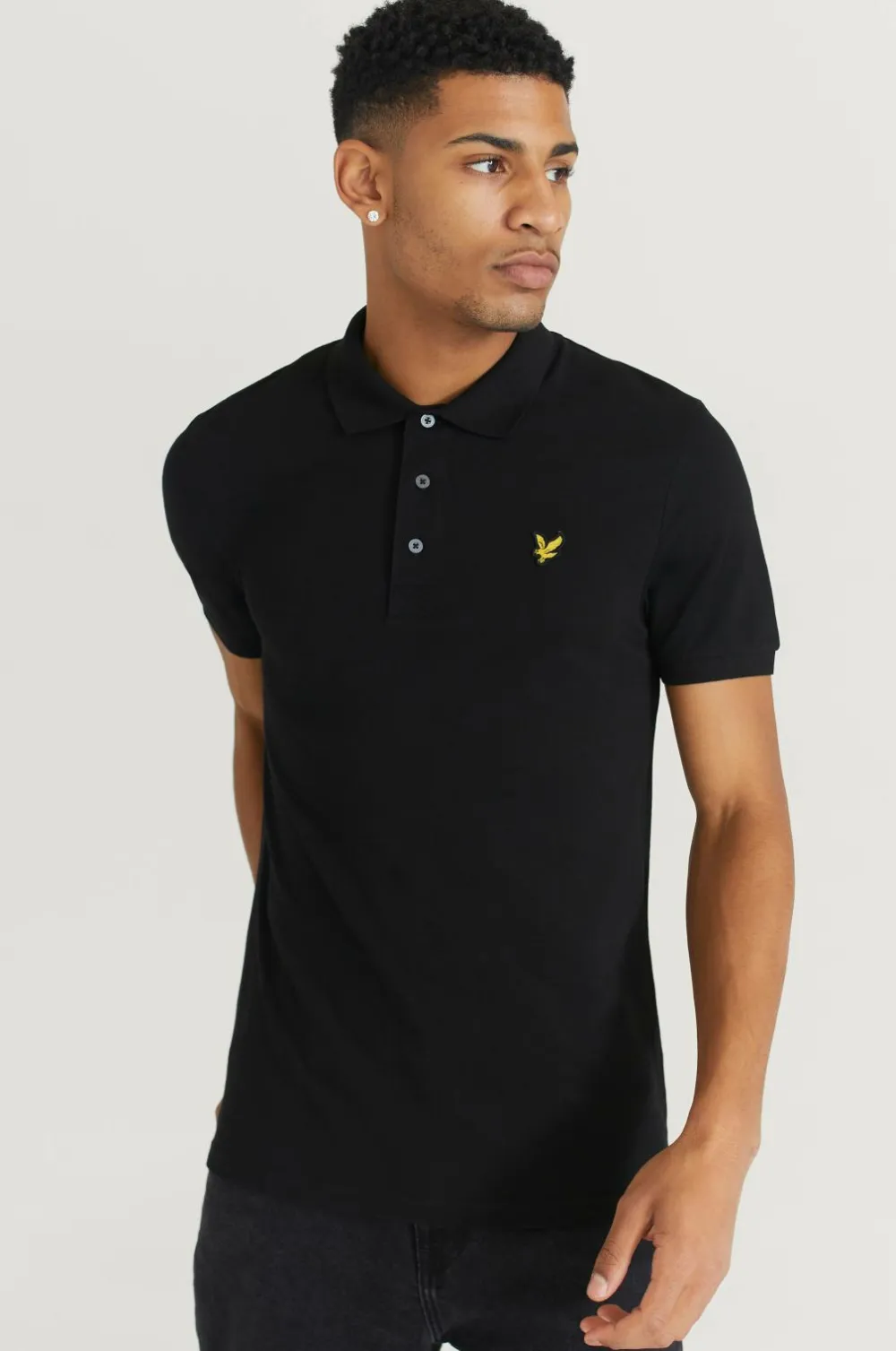Lyle & Scott Poloshirts>Poloshirt Plain Polo Shirt Jet black