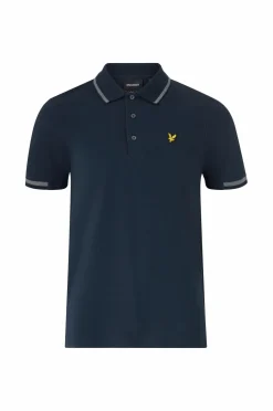 Lyle & Scott Poloshirt Birdseye Half Tipped Polo X941 dark navy/ ash lilac