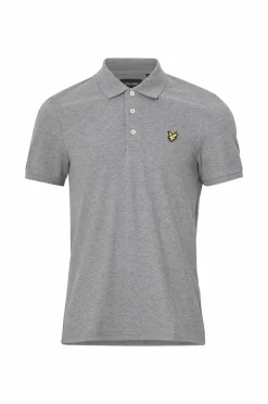 Lyle & Scott Poloshirts>Poloshirt Plain Polo Shirt Mid grey marl