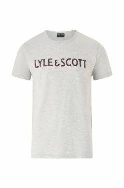 Lyle & Scott Pyjamassæt Holden SS Sleep Set Light Grey Marl/Salute Check New