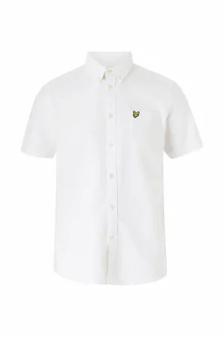 Lyle & Scott Skjorte Short Sleeve Oxford Shirt 626 white Online