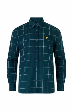 Lyle & Scott Skjorter>Skjorte Window Pane Check Shirt X136 dark navy/white