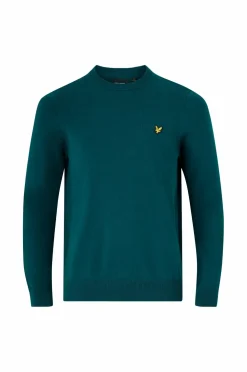 Lyle & Scott Trøje Cotton Crew Neck Jumper Y066 Rich Teal Online