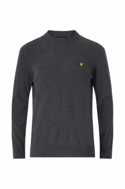 Lyle & Scott Trøje Lambswool Blend Crew Neck Jumper 398 Charcoal marl Online
