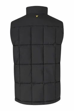 Lyle & Scott Vest Quilted Pannelled Gilet Z865 jet black Hot