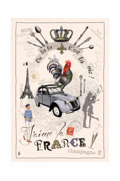 Maison Vivaraise Køkkenhåndklæde France Panorama 48 X 72 Multi Online