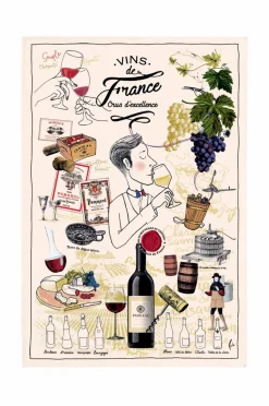 Maison Vivaraise Køkkenhåndklæde Crus Excellence 48 X 72 Multi Hot