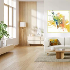 Malerifabrikken Posters & Billeder>Confidential / Blandet maleri / 100 X 100 cm Yellow