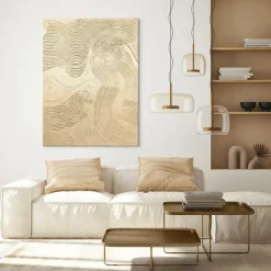 Malerifabrikken Design Maleri / Metallic Champagne / 90x120 Cm Guld