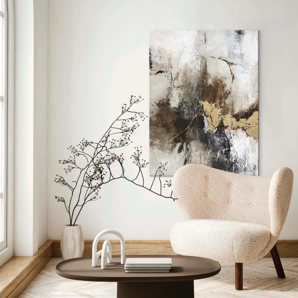 Malerifabrikken Posters & Billeder>Timeless / Blandet maleri / 90 X 120 cm Brun