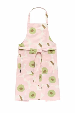Marimekko Køkkentekstiler>Forklæde Pieni Unikko off white, pink, pære, sand