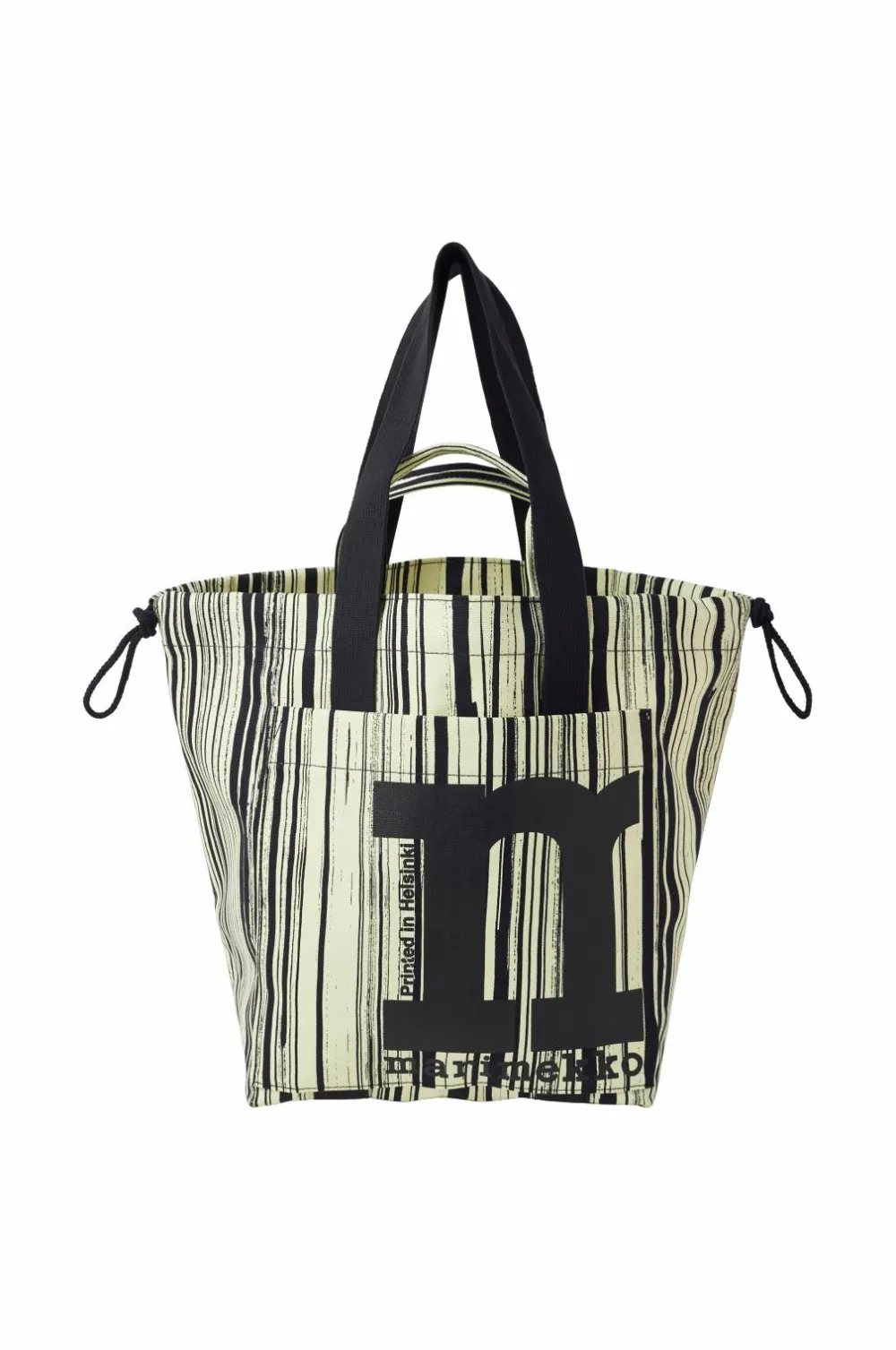 Marimekko Mono City Tote Siluetti lysegul, sort Outlet