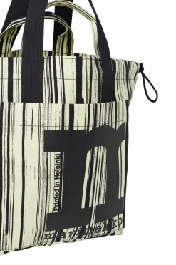 Marimekko Mono City Tote Siluetti lysegul, sort Outlet