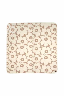 Marimekko Sengetæppe Unikko 260x260 cm hør, offwhite Sale