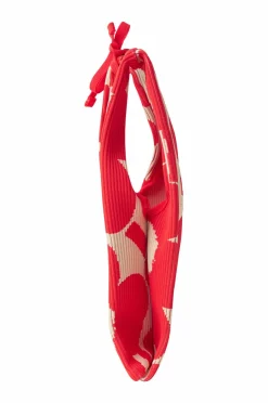 Marimekko Taske Knitted Mini Tote Unikko Pink/Beige Outlet