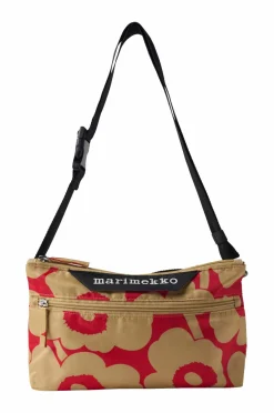 Marimekko Tasker>Taske Neat Crossbody Unikko S Light Brown/Red