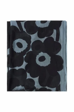 Marimekko Tørklæde Fiore Unikko Black/Grey Outlet