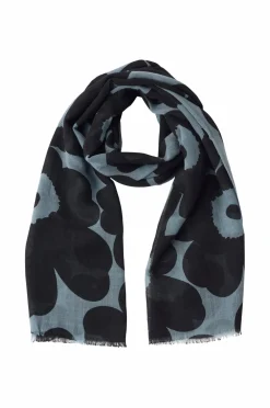 Marimekko Tørklæde Fiore Unikko Black/Grey Outlet