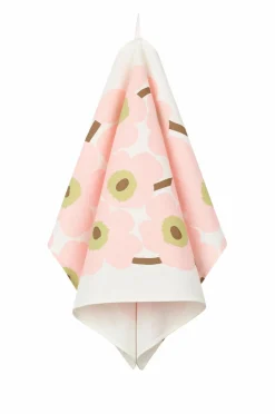 Marimekko Unikko Tea Towel 43X70Cm off white, pink, pære, sand Outlet