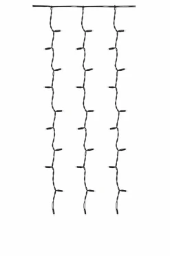 Markslöjd Lyskæder>Gardin CHRISSLINE 1x1,5m 100L LED Varm hvid Ekstra Sort mat sort
