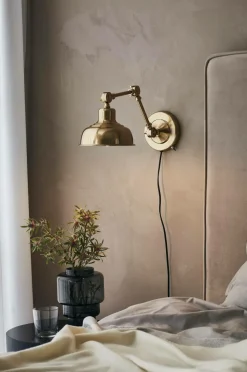 Markslöjd GRIMSTAD væg 1L Mørk messing New