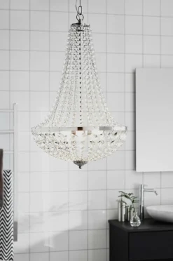 Markslöjd Krystallysekroner|Badeværelsesbelysning>GRÄNSÖ krystallysekrone Krom/Transparent