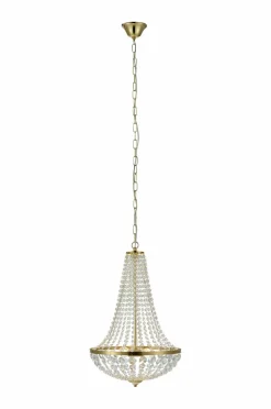 Markslöjd Krystallysekroner>GRÄNSÖ Lysekrone 2L 40 cm Børstet /MC Messing