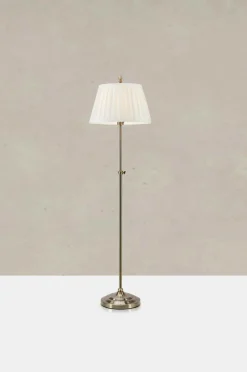 Markslöjd Gulvlamper>Gulvlampe Oxford Offwhite/Antique Brass