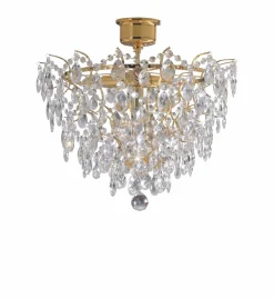 Markslöjd Krystallysekroner>Krystalplafond Guldfarvet