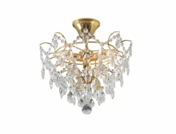 Markslöjd Krystallysekroner>Loftlampe ROSENDAL Guldfarvet