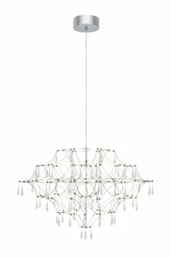 Markslöjd Krystallysekroner>Lysekronelampe Efesos 80cm Stål/klar