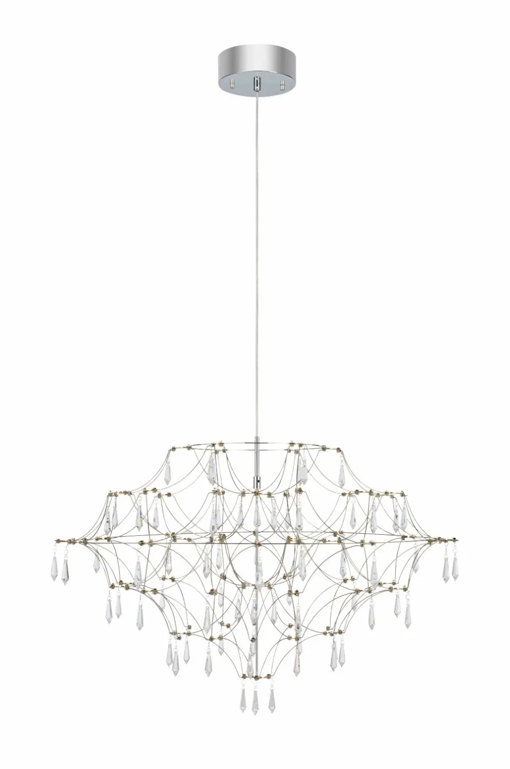 Markslöjd Krystallysekroner>Lysekronelampe Efesos 80cm Stål/klar