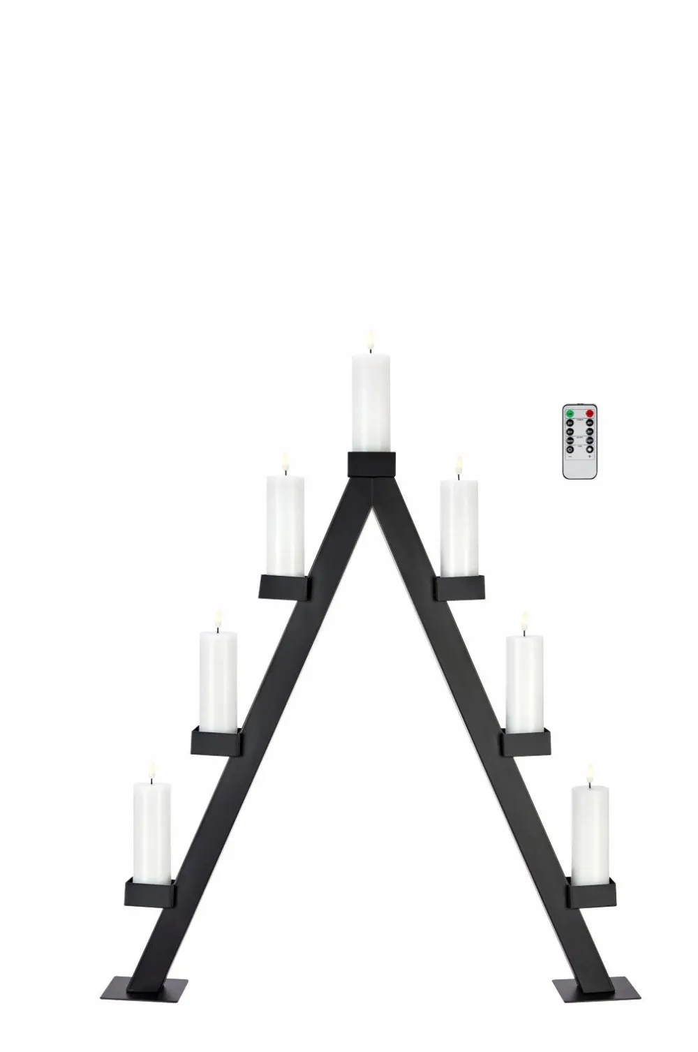 Markslöjd Lysestage Arbor 7L Batteridrevet Sort Discount