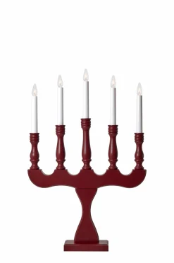 Markslöjd Julebelysning>Lysestage Svaneholm 5L Red